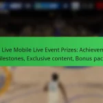 NBA Live Mobile Live Event Prizes: Achievement milestones, Exclusive content, Bonus packs
