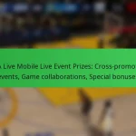 NBA Live Mobile Live Event Prizes: Cross-promotion events, Game collaborations, Special bonuses
