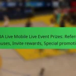 NBA Live Mobile Live Event Prizes: Referral bonuses, Invite rewards, Special promotions