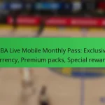 NBA Live Mobile Monthly Pass: Exclusive currency, Premium packs, Special rewards