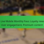 NBA Live Mobile Monthly Pass: Loyalty rewards, User engagement, Premium content