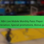NBA Live Mobile Monthly Pass: Player appreciation, Special promotions, Bonus packs