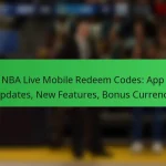 NBA Live Mobile Redeem Codes: App Updates, New Features, Bonus Currency