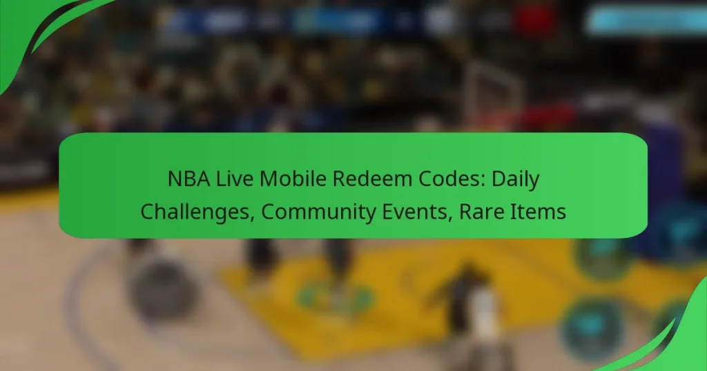 NBA Live Mobile Redeem Codes: Daily Challenges, Community Events, Rare Items