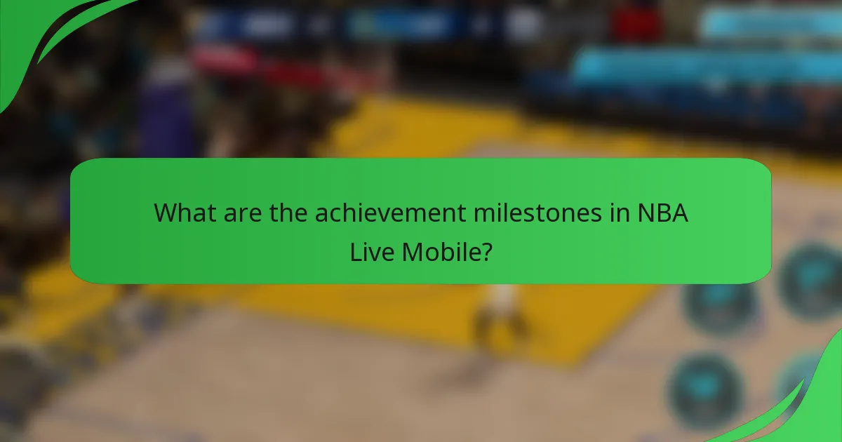 What are the achievement milestones in NBA Live Mobile?