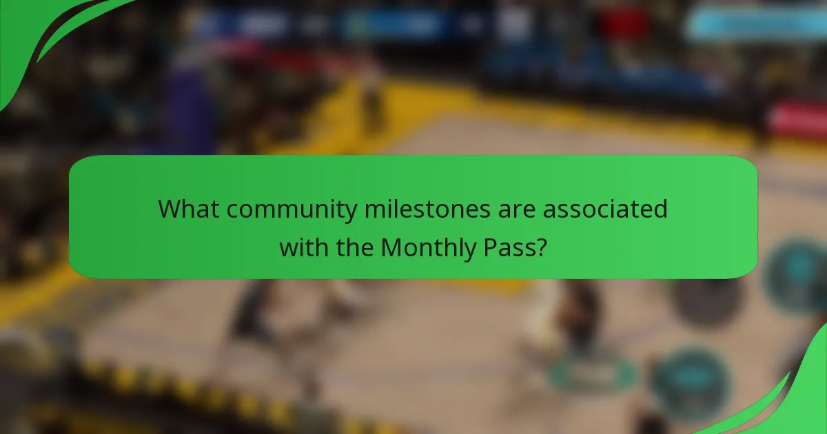 What community milestones are associated with the Monthly Pass?