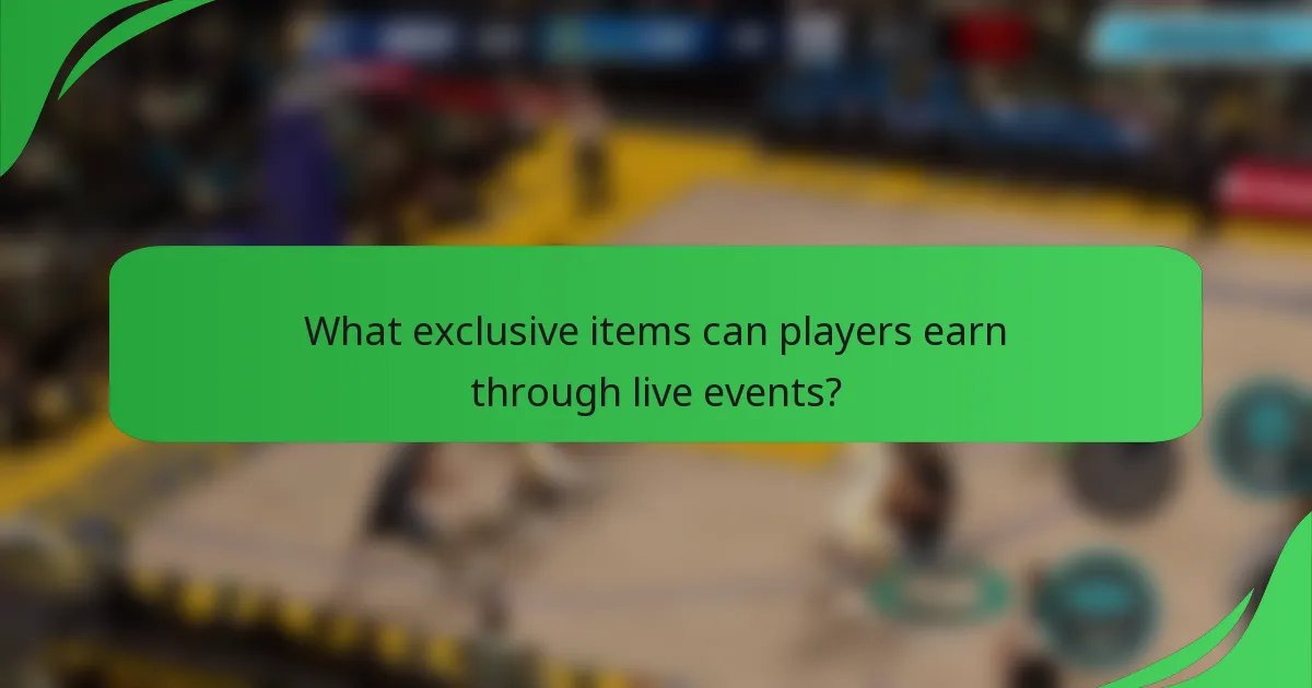 What exclusive items can players earn through live events?